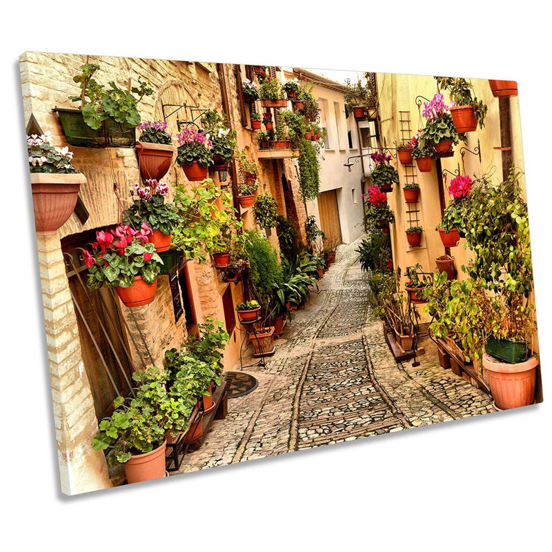 Mediterranean Village - Wrapped Canvas Print, 40.6cm H x 61cm W