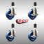 Roulettes pivotantes en poly avec frein