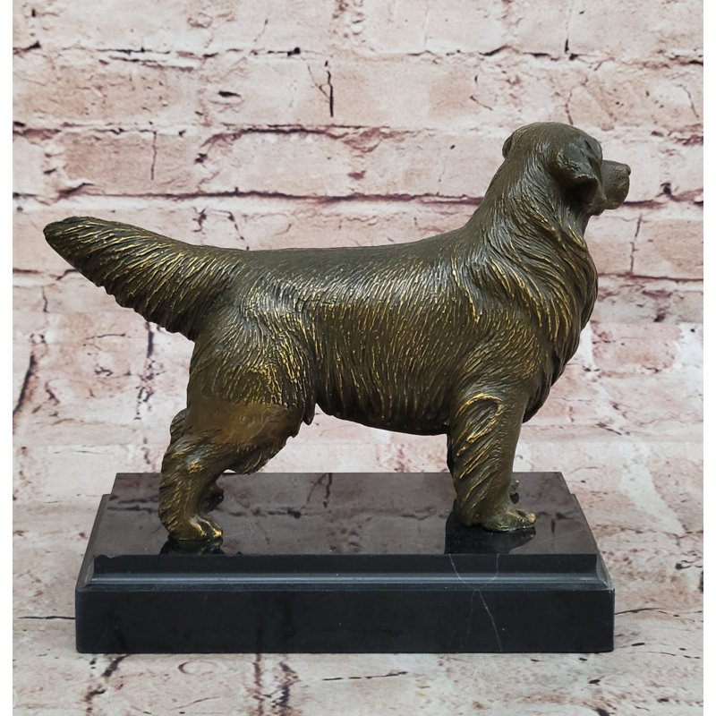 Sculpture bronze bronze Golden Retriever