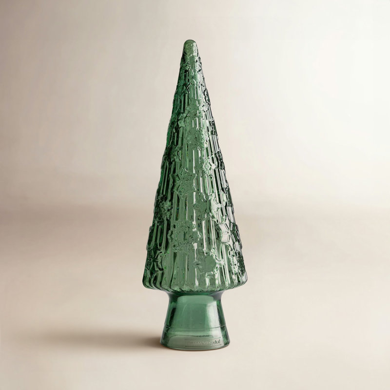 Recycled Glass Holiday Tree, Small, 17" H x 5" W x 5" D
