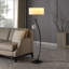 Lampe sur pied contemporaine à double arche avec pendule suspendu-1488978036