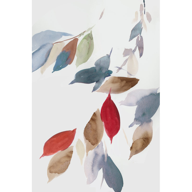 «Fall Colored Leaves II» sur toile par Asia Jensen, reproduction, H 18 po x l 12 po