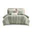 Housse de couette style bohémien double / grand - 100% coton avec rayures blanches et 3 pièces contrastées