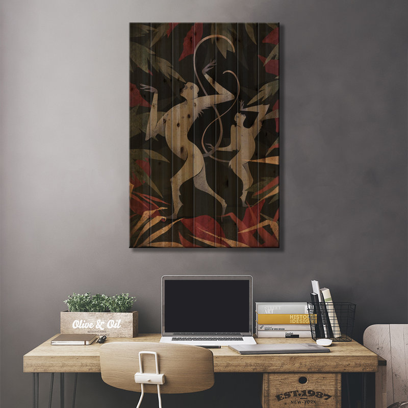 " Monkeys " by Valeriya Simantovskaya, 40" H x 26" W x 1.5" D