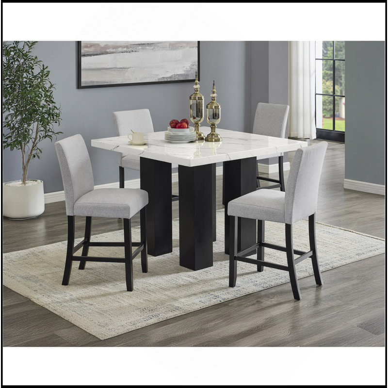 Ensemble de 2 chaises de salle à manger rembourrées en tissu Transitional