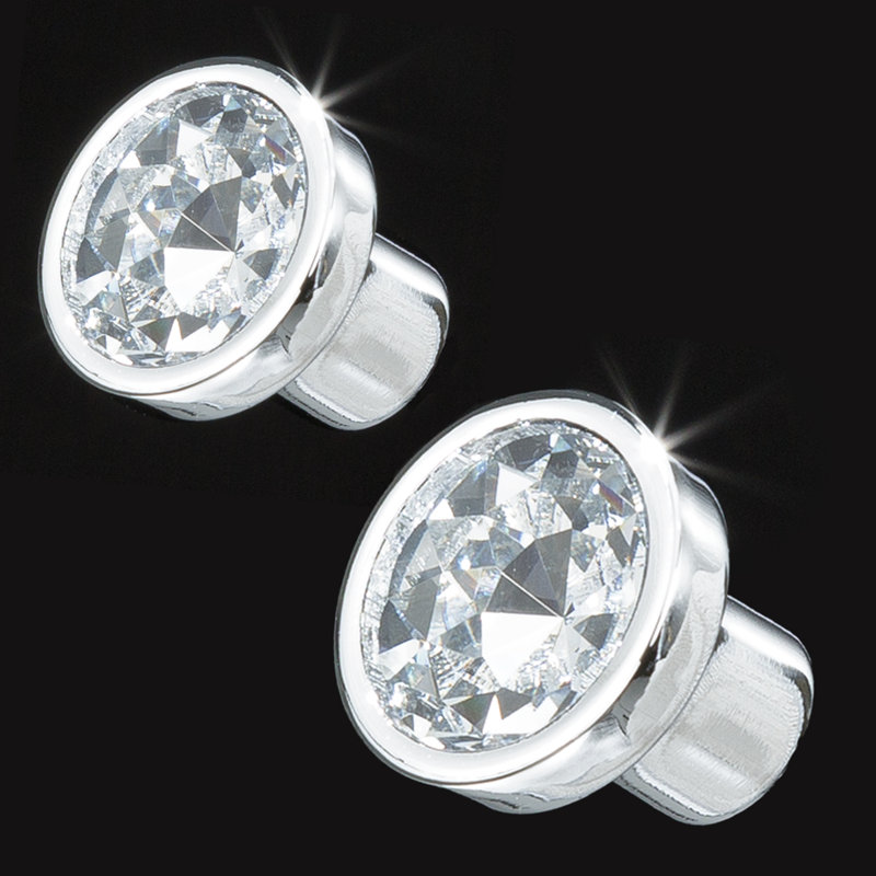 Grand bouton en cristal Swank, 0.75"