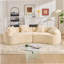 Yellow Curved Compressed Sofa, Creative Nordic-Style Design For Living Room, Comfortable, Soft And Suitable For Multiple Scenarios-204515537