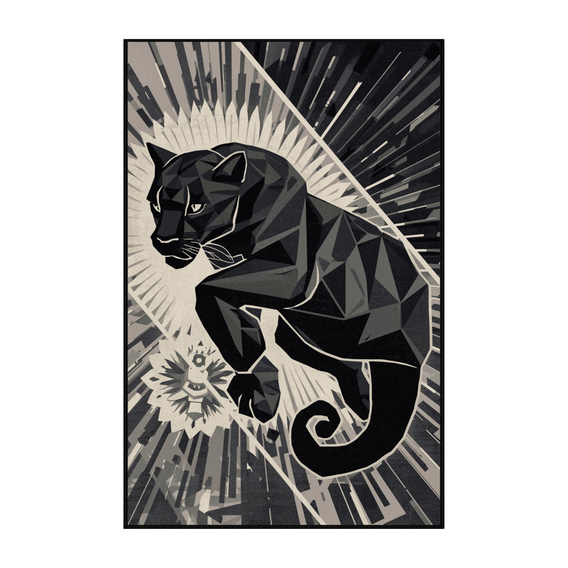 Tapis géométrique noir osckar Jaguar lavable à la machine - reliure noire, 6 X 9