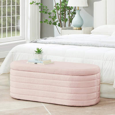 Banc de rangement moderne avec repose-pieds ovale