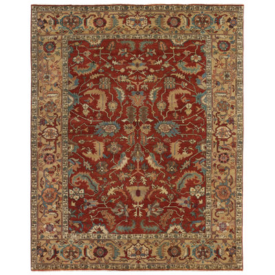 Antique Weave Serapi Wool Oriental Area Rug