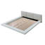 Lit plateforme tapissier capitonné en bois massif-1135184319