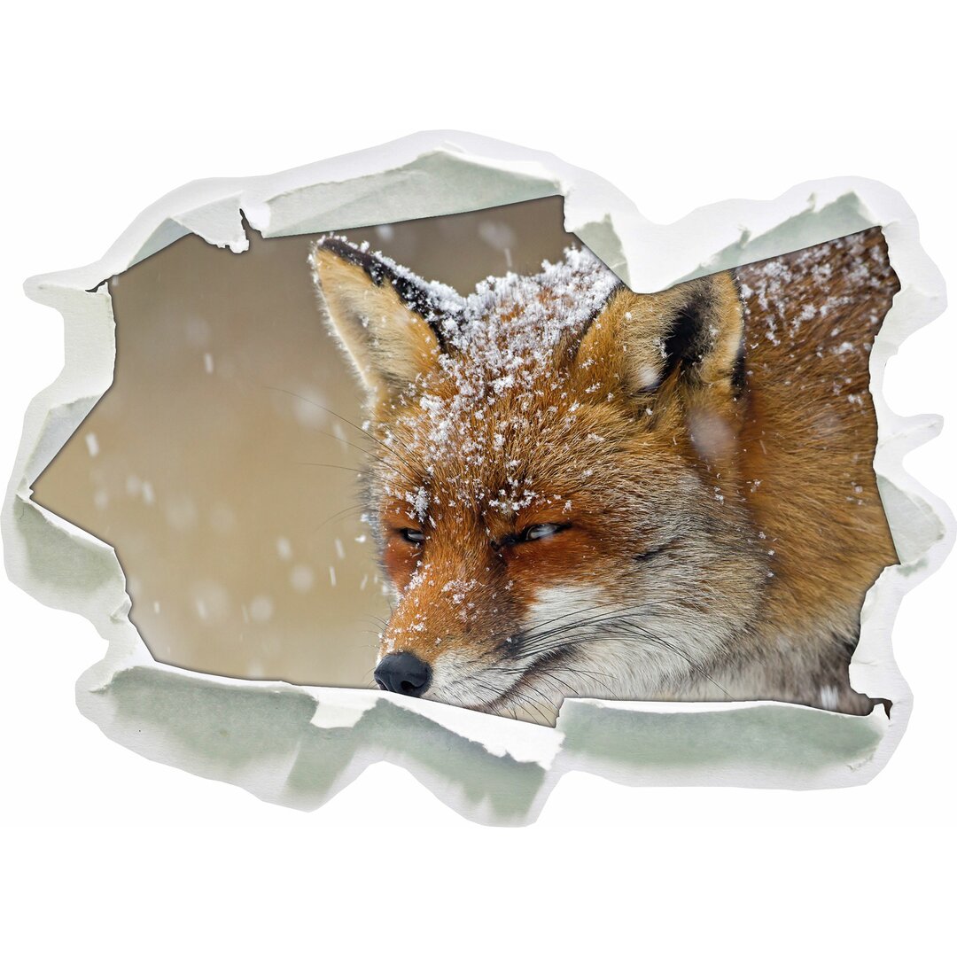 Wandtattoo Fuchs im Schnee