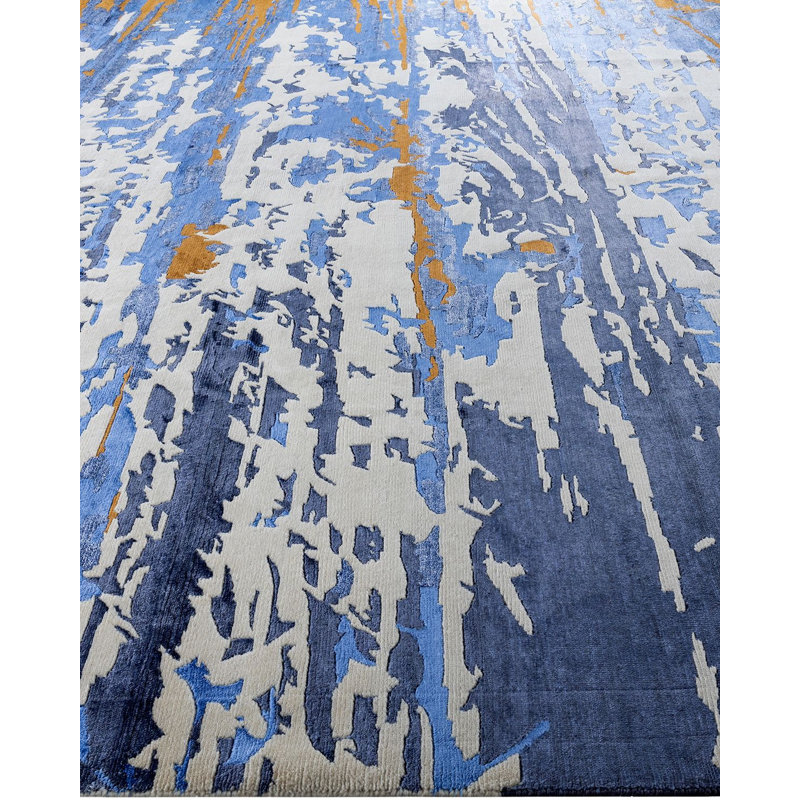 Overdyed One-of-a-Kind Rectangle 9'2" X 12'3" Hand Knotted Area Rug