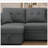Sectional Sofa Bed, Dark Grey-1014732071