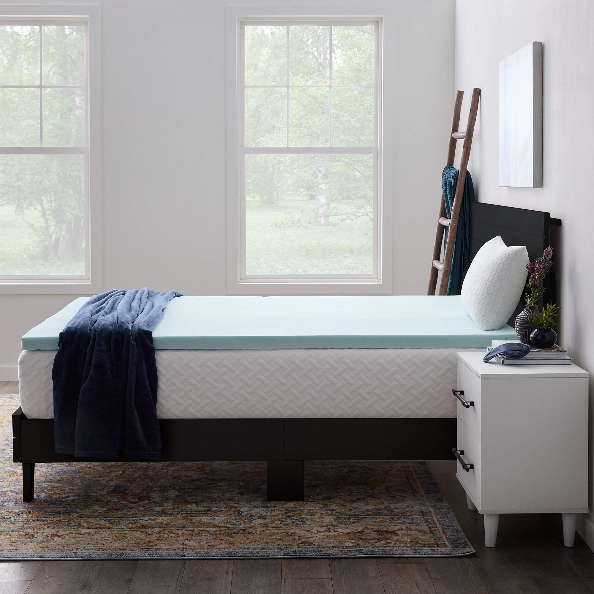 Lucid Comfort Collection Gel and Aloe Vera 2" Mattress Topper & Reviews