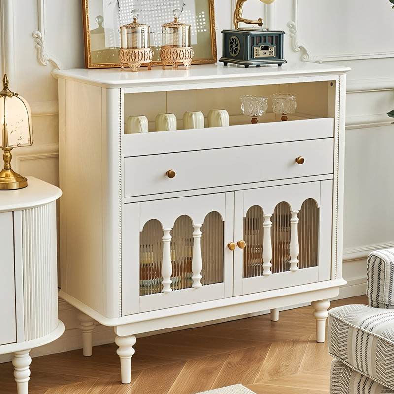 Buffet de rangement style crème français, Blanc