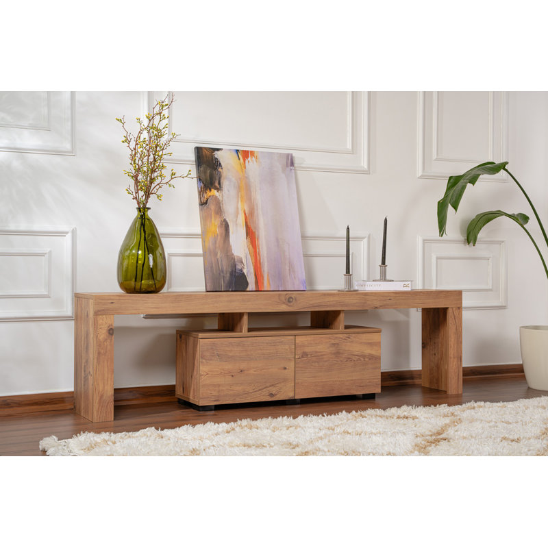Stylish TV Stand in Atlantic Pine, 70.9 x 19.7 x 12.3 inches | 100% Melamine Coated Particle Board, Thickness: 0.7 inches | Modern Rustic Design, Perfect for Living Room & Entertainment Spaces, Durable & Elegant