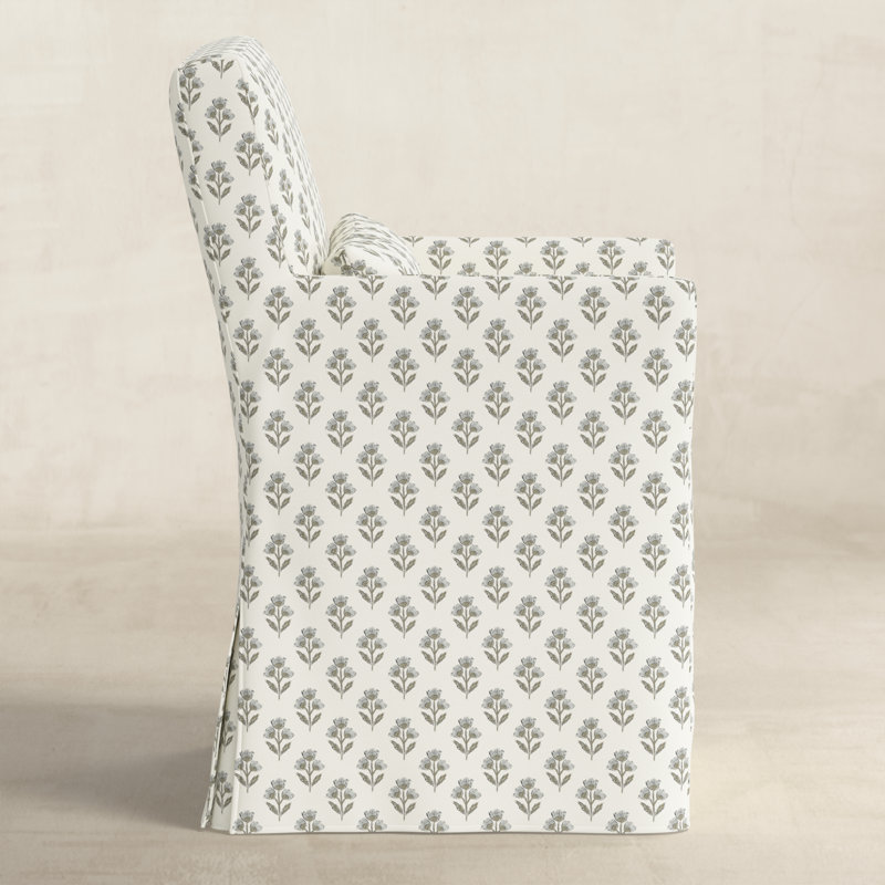 Upholstered Arm Chair, Denim