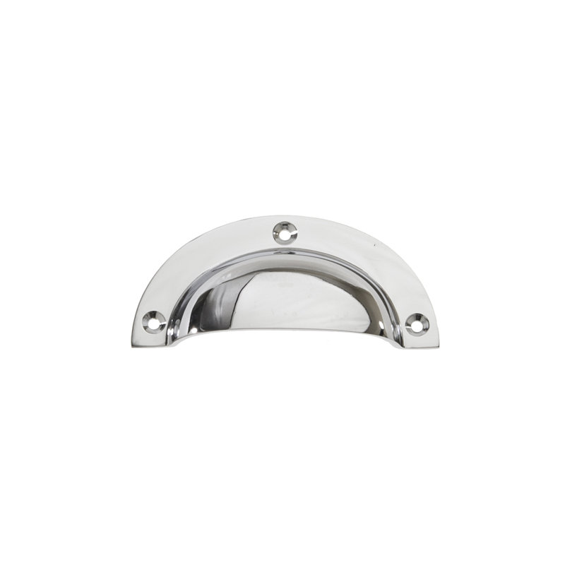 Elis Pull Cup/Bin Handle, Polished Chrome