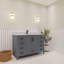 Ensemble de meuble-lavabo simple 48 po avec plateau en quartz blanc Rooh-101808777-101808778