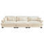 Très grand canapé en velours moderne à 3 places, canapé surdimensionné, siège confortable et dossier confortable, avec coussins de taille et coussins décoratifs, crème-839220744-839220750-839220741