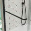 Porte de douche à dérivation, porte coulissante, avec verre trempé de 1/4 po et fini noir mat