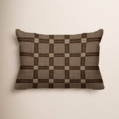 Plaid Outdoor Reversible Throw Pillow