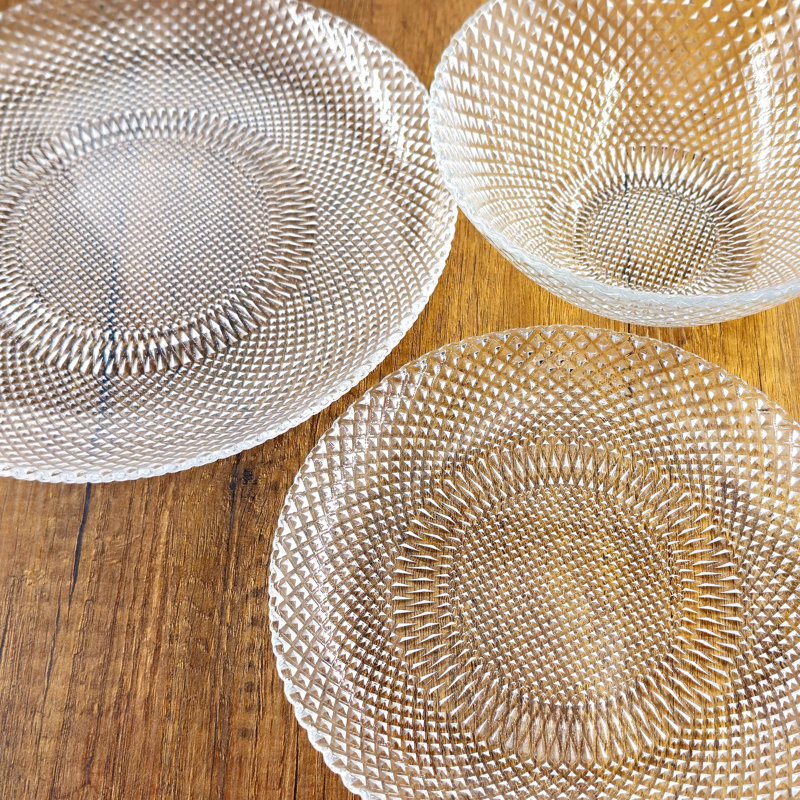 Ermera 12 pièces Service de table en verre