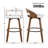 Modern 2-Piece Swivel Barstool Set In Warm Walnut-120155838-120155845