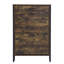 Armoire à chaussures rustique brun avec seau rabattable, 2 couches par seau, pour seaux d'entrée et 1 tiroir, et construction stable