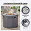Foyer extérieur rond de 31 po, foyer de 40 000 BTU avec espace de réservoir intégré, table de foyer d'extérieur au gaz MGO pour patio extérieur, gris foncé, aucun assemblage requis, gris foncé-132677139