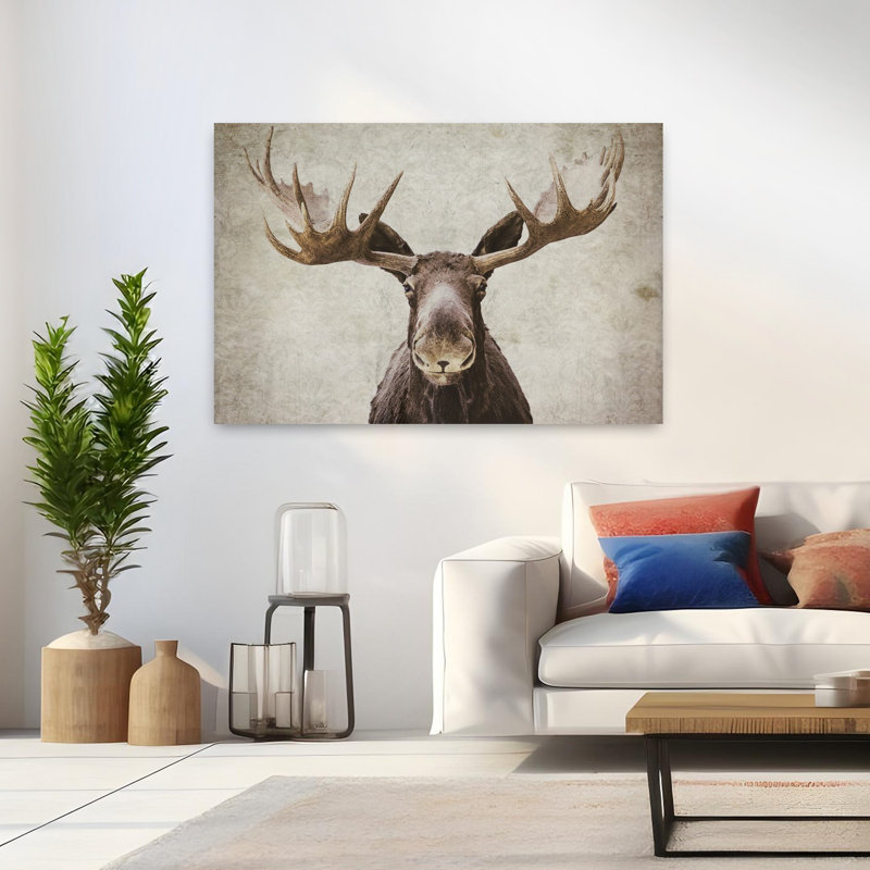 Art Elmer The Moose, H 32 po x l 48 po