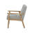 Modern Scandinavian Armchair, Solid Wood Frame Light Natural Finish, Breathable Linen-Blend Upholstery, Multi-Functional Accent Dining Chair & Office Chair for Living Room Bedroom Reading Nook-877350953