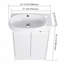 Meuble-lavabo autoportant de 23 po avec lavabo et portes à fermeture douce-676090900