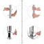 Ensemble de barre de pole dance statique rotative Yescom de 2,74 m (9 pi) et 45 mm de diamètre pour club, soirée et conditionnement physique