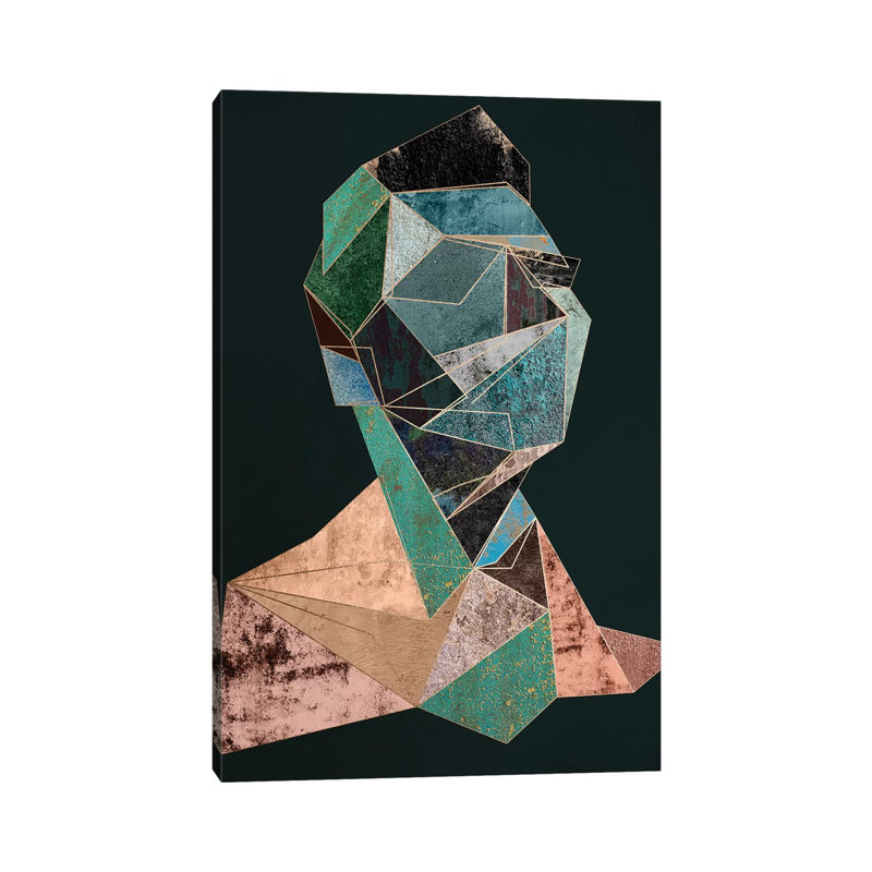 Man Cubism Diptych II by Danilo De Alexandria - Print on Canvas, Wrapped Canvas, 101.6 cm H x 66.04 cm W x 3.175 cm D