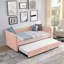 Lit de jour rembourré avec lit gigogne escamotable pour la chambre à coucher, offrant un espace de couchage supplémentaire, un confort supérieur et une utilisation multifonctionnelle parfaite.-725307823-725307794