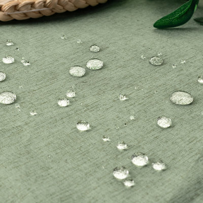 Linen Like Scallop Shower Curtain