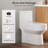 DeerValley Liberty Compact Toilets One-Piece Toilet With High-Efficiency Flush Round Toilet for Space-Saving Floor Mounted (Seat Included)-104469186-81774969