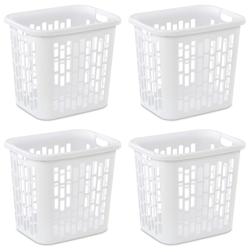 Sterilite Easy Carry Laundry Hamper, Ventilation Holes and Handles to Carry Clothes