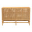Wroblewski 2-Door Rattan and Mahogany Wood Accent Cabinet