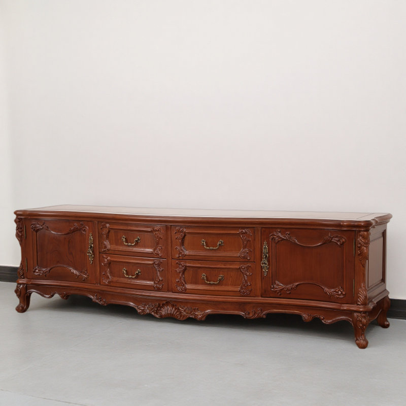 Meuble télé rétro brun, H 22,83 po x L 85,83 po x l 19,69 po