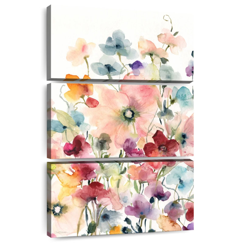 Harnek coquelicots et pois sucrés, H 32 po x l 20 po