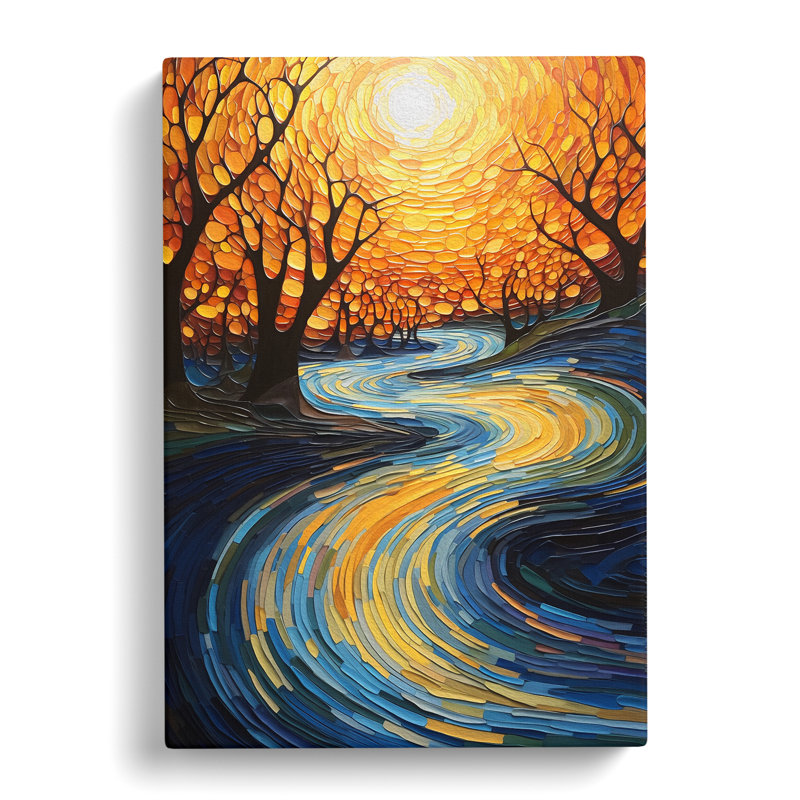 River Abstract - Wrapped Canvas, 50cm H x 35cm W x 3cm D