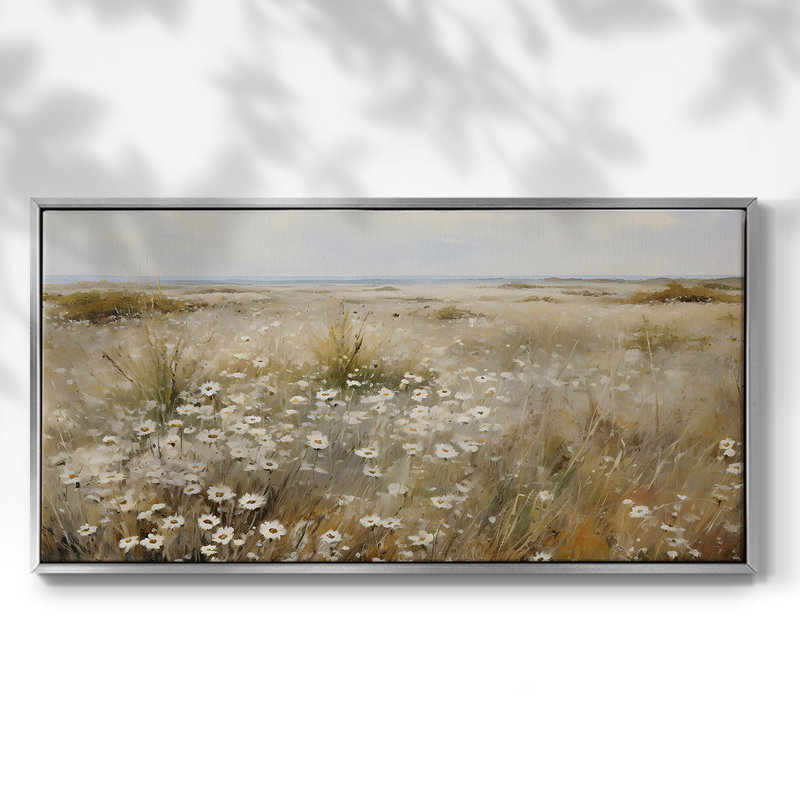 «Landscape Series» - Impression sur toile encadrée, Argent argent, H 17 po x l 33 po