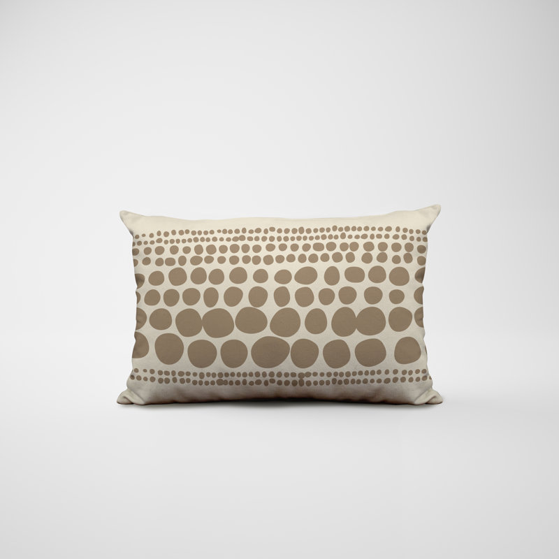Housse et insert de coussin rectangulaire intérieur / extérieur en mélange de polyester / polyester Ikom, Beige