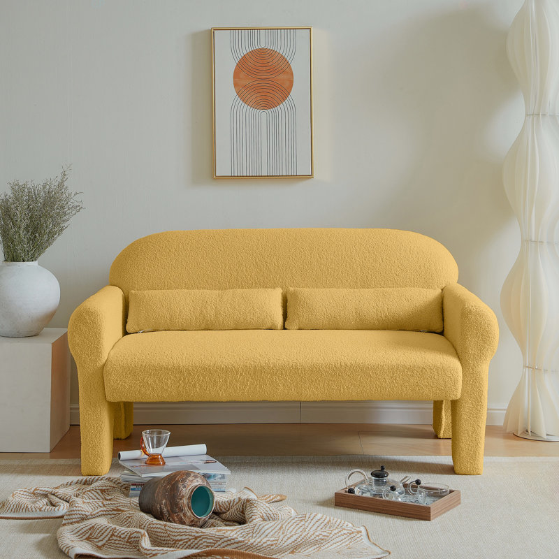 Causeuse moderne pour le salon, Jaune