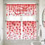 Kbndieu 2D Printed Kitchen Curtain Short Panels Washable Decorative Window Curtains for Kitchen