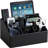 PU Leather Desk Organizer, Luxury Remote Control Holder for Home