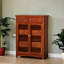 Armoire de rangement en bois massif durable et ferme avec charme antique pour 9 paires de chaussures en bois massif